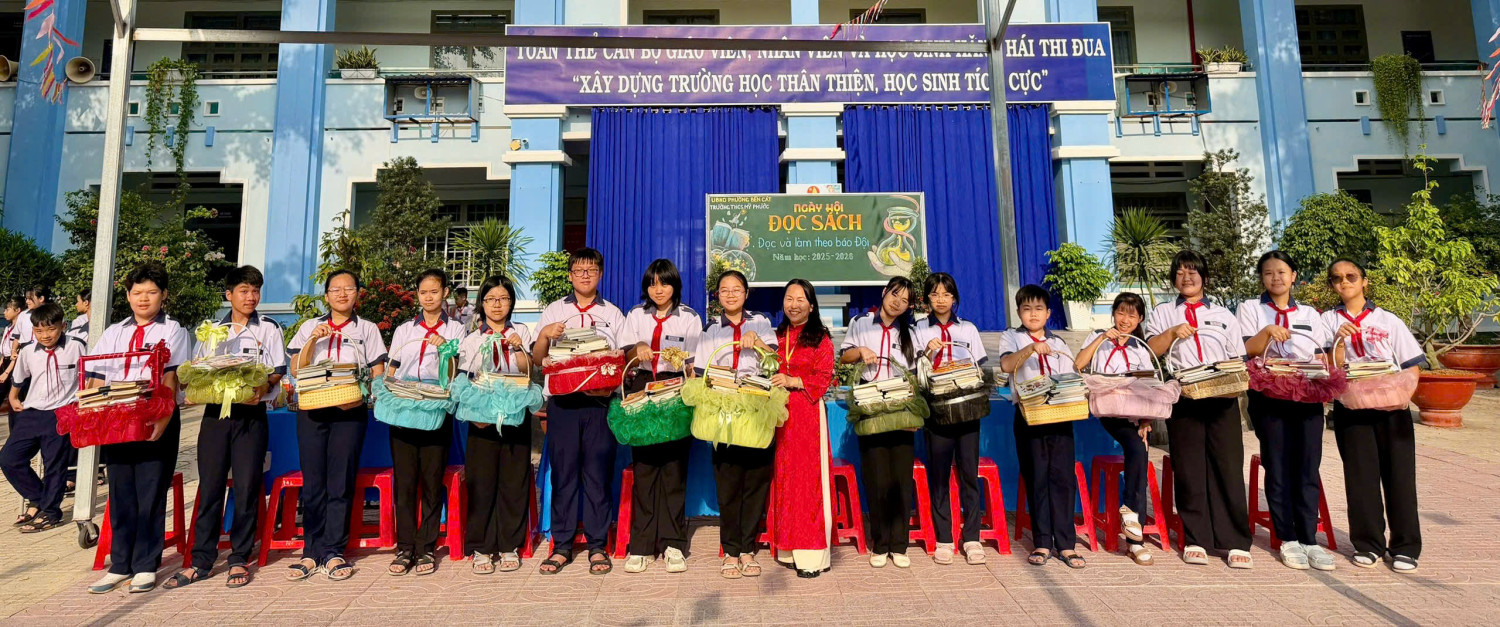 THCS MỸ PHƯỚC TỔ CHỨC NGÀY HỘI ĐỌC SÁCH HƯỞNG ỨNG NGÀY SÁCH VÀ VĂN HÓA ĐỌC VIỆT NAM NĂM 2026